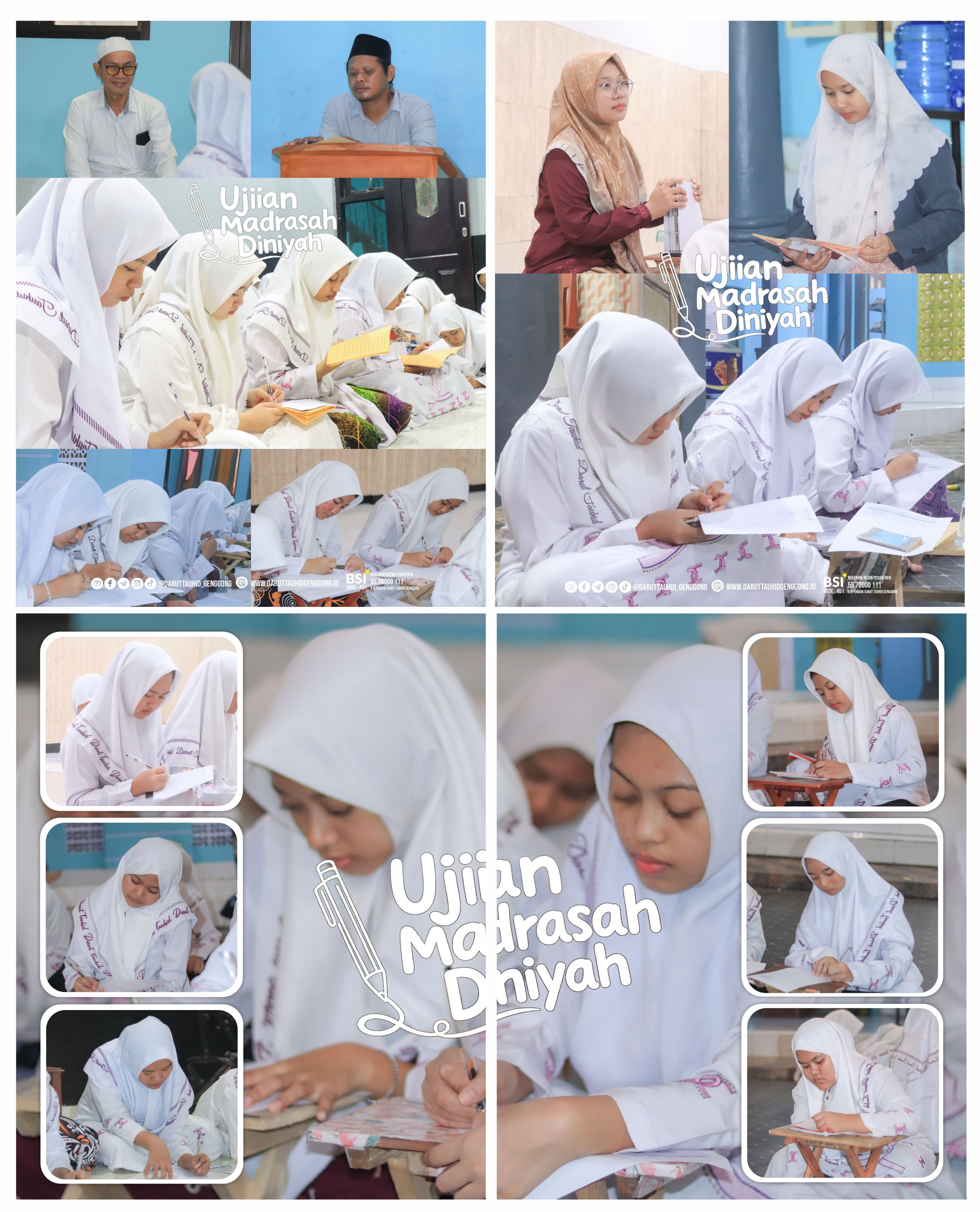 UJIAN MADRASAH DINIYAH PONDOK PUTRI DARUT TAUHID PZH GENGGONG